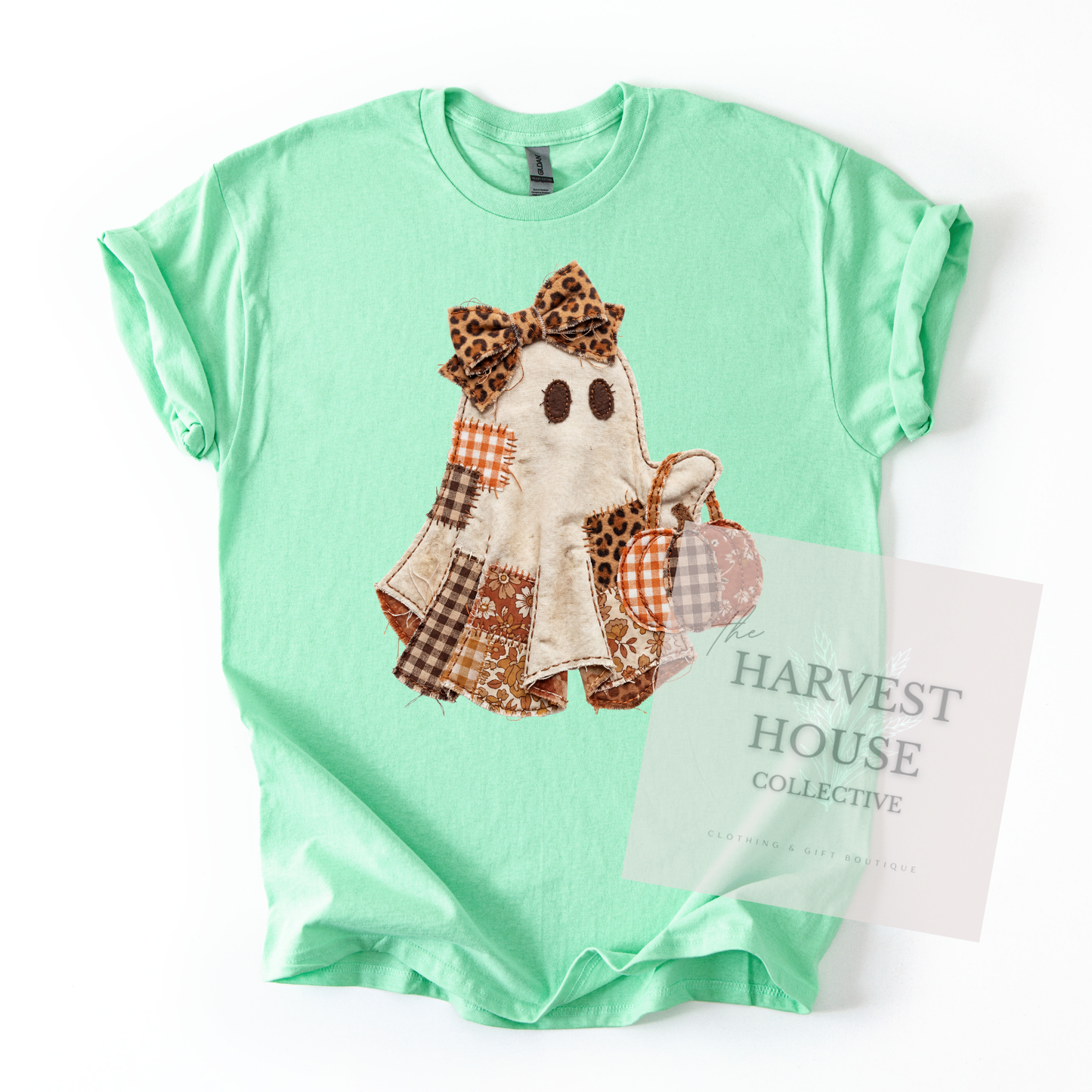 Patchwork Ghostie Bella Canvas Tee