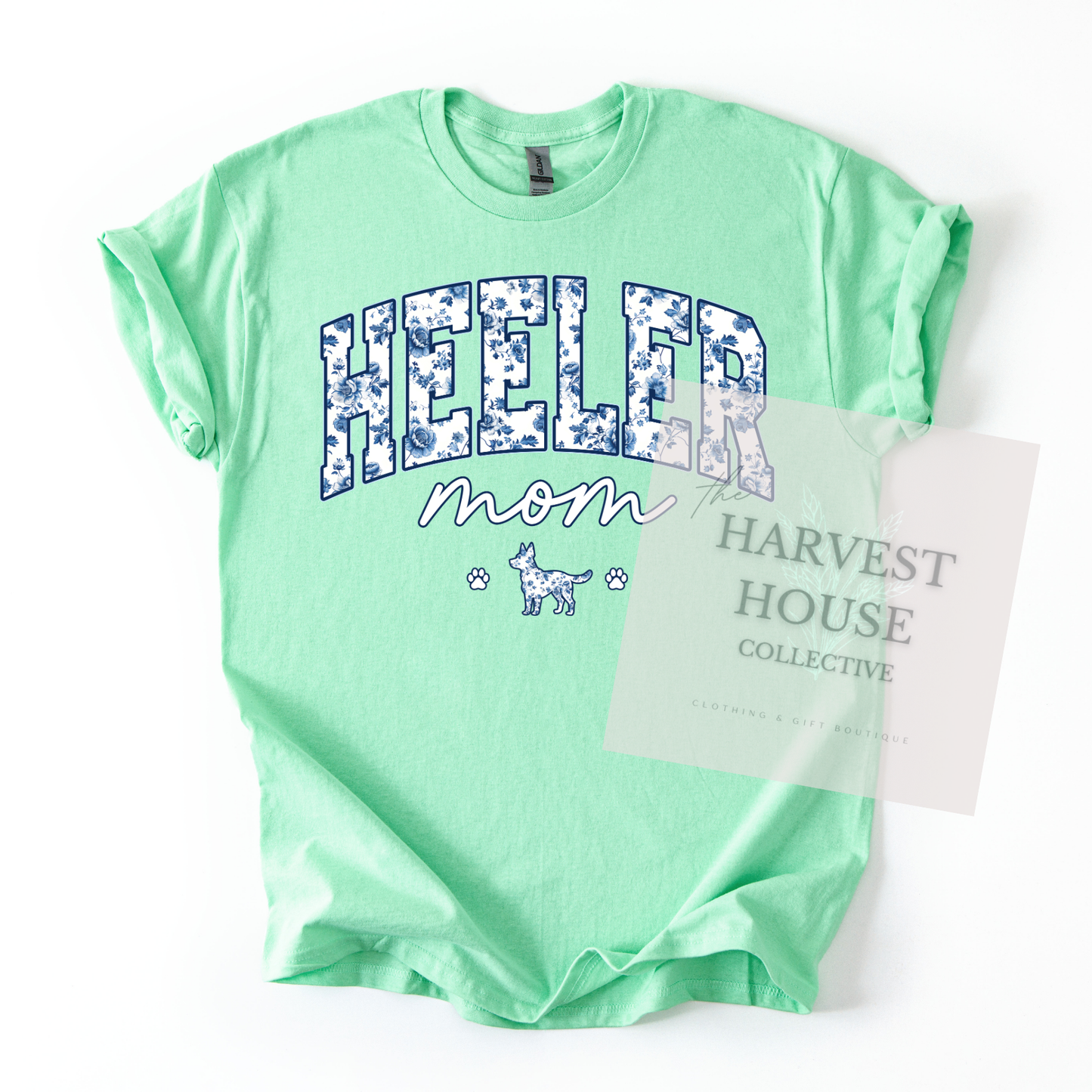 Floral Heeler Mom Shirt