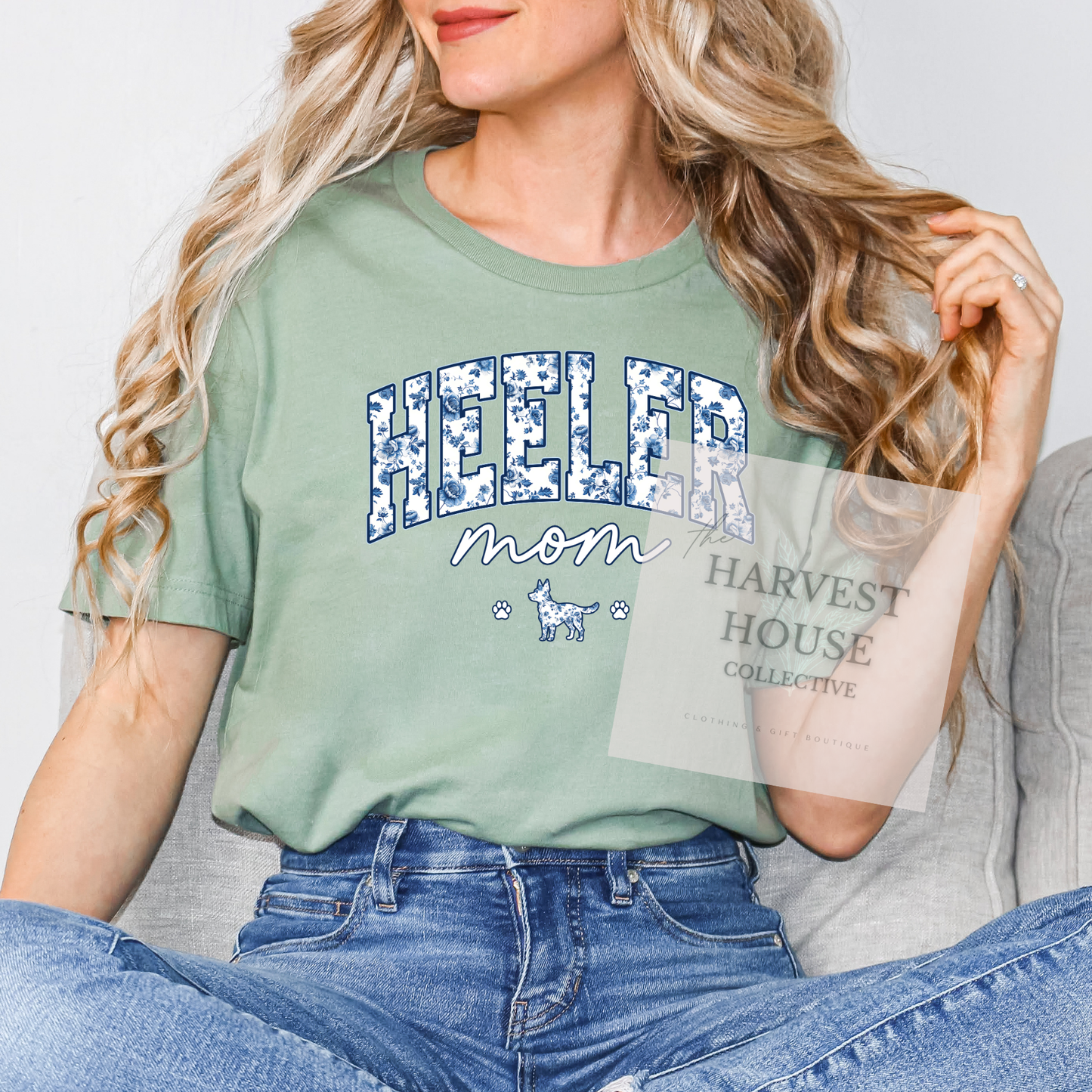 Floral Heeler Mom Shirt