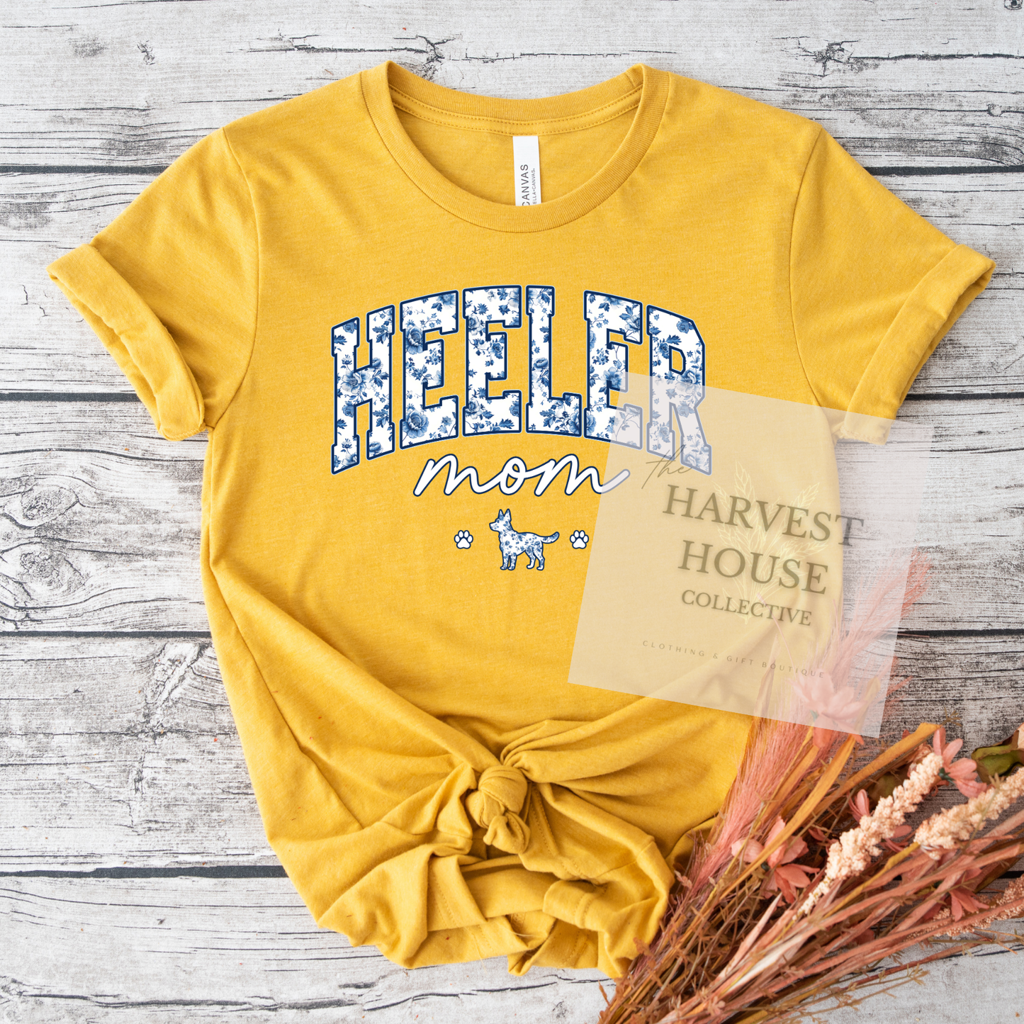 Floral Heeler Mom Shirt