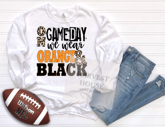 On Gameday We Wear Orange and Black Shirt