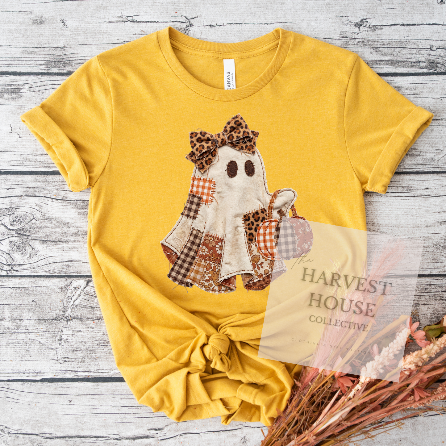 Patchwork Ghostie Bella Canvas Tee