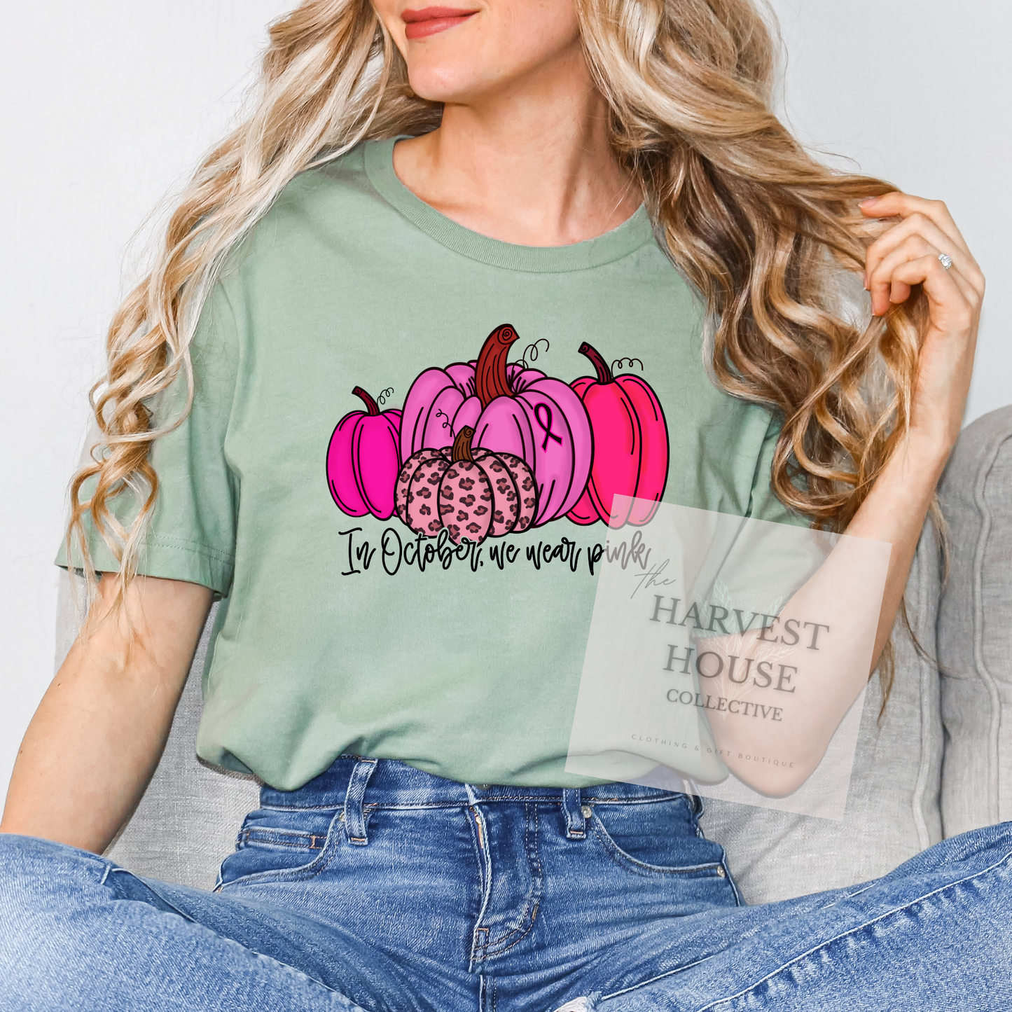 In October We Wear Pink Bella Canvas Tee