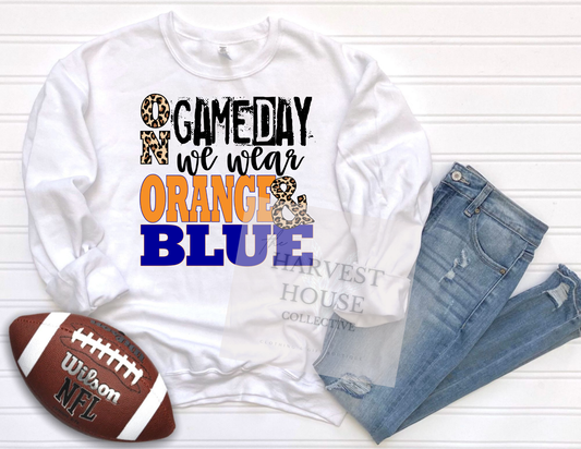 On Gameday We Wear Orange and Blue Shirt