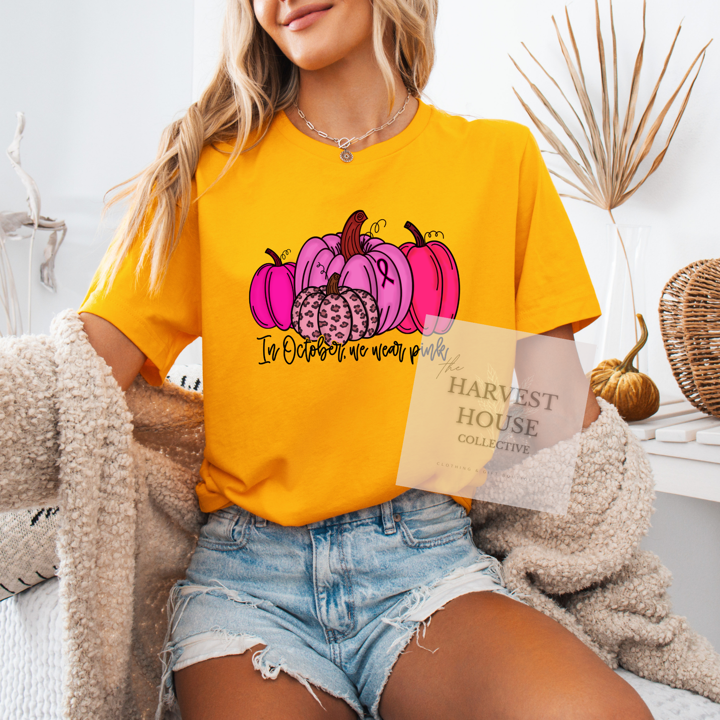 In October We Wear Pink Bella Canvas Tee