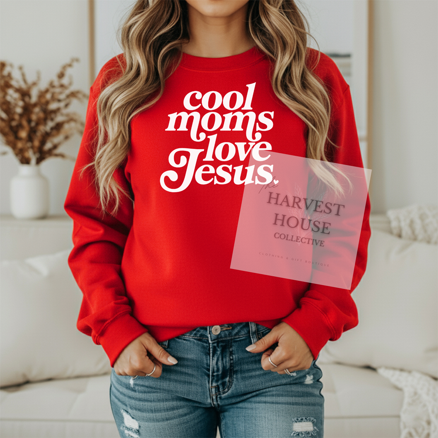 Cool Moms Love Jesus Gildan Crewneck & Hoodie