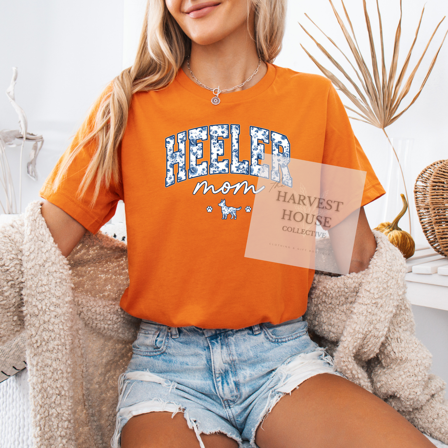 Floral Heeler Mom Shirt