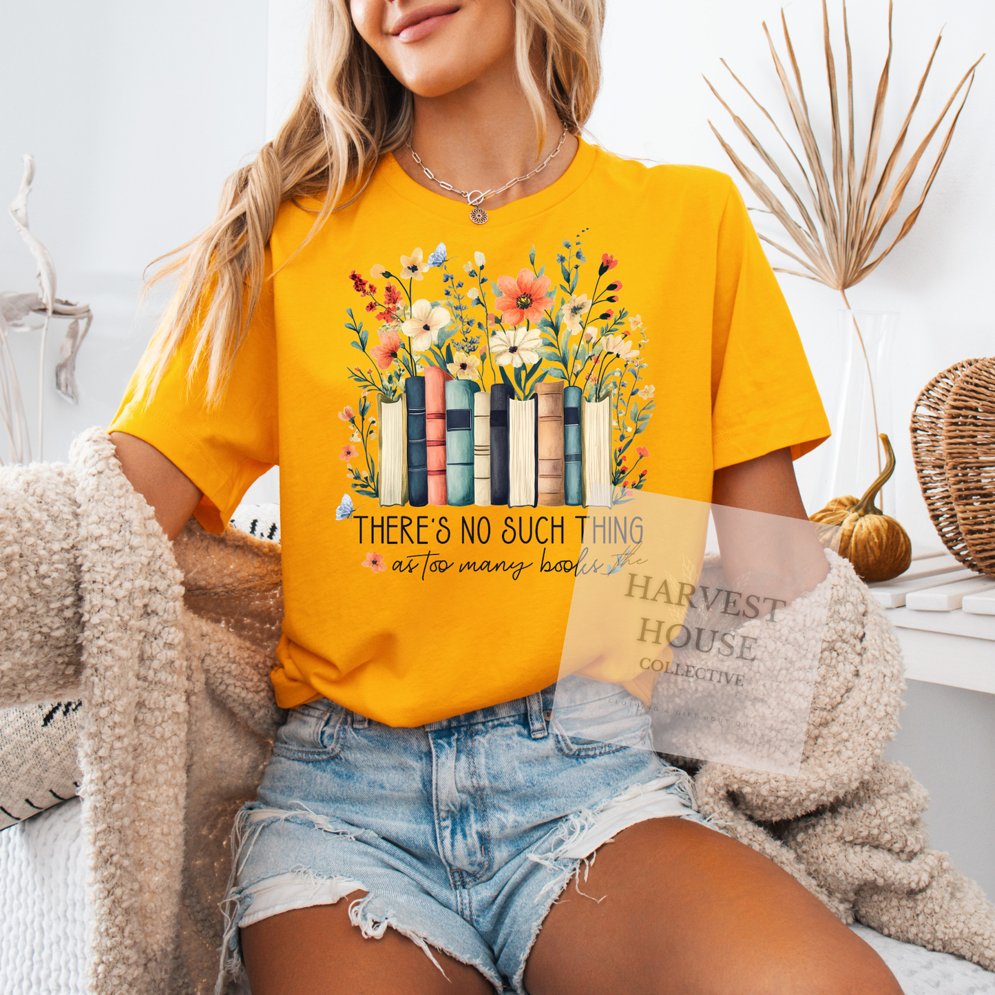 There's No Such Thing As Too Many Books Tee