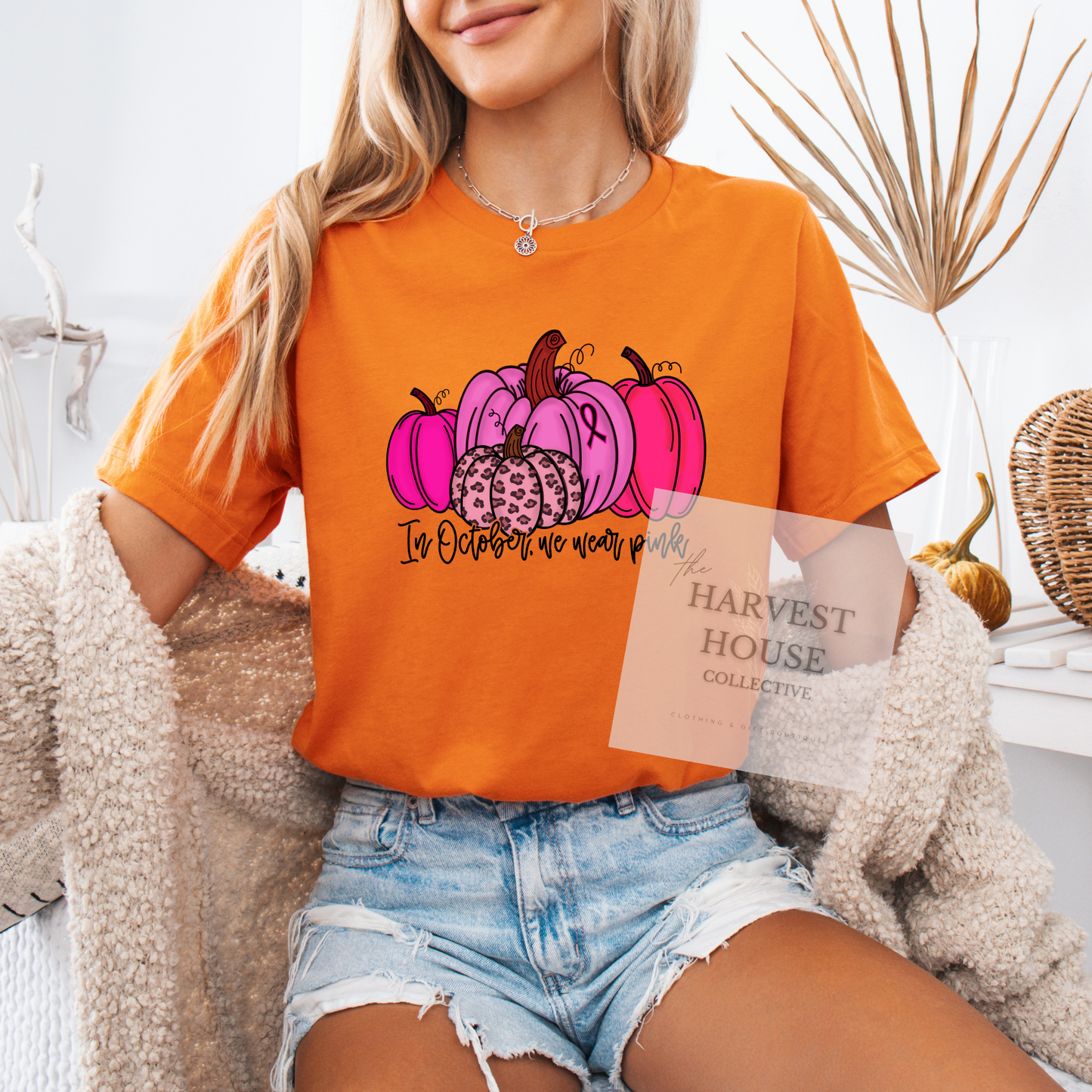 In October We Wear Pink Bella Canvas Tee
