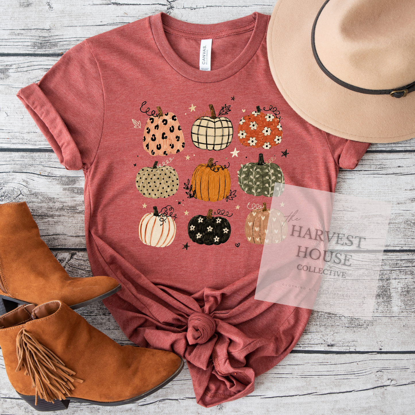 Boho Pumpkins Bella Canvas Tee