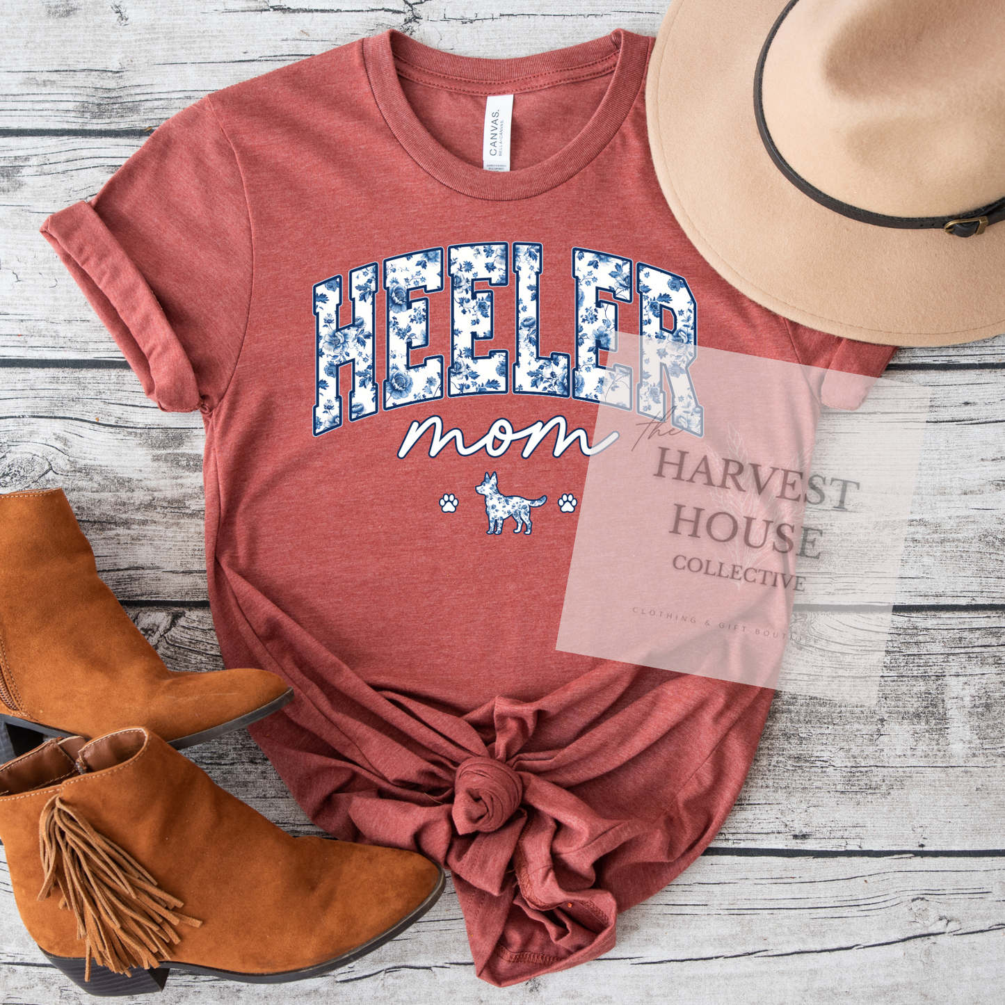 Floral Heeler Mom Shirt