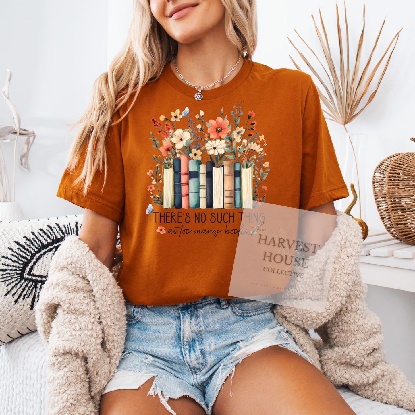 There's No Such Thing As Too Many Books Tee
