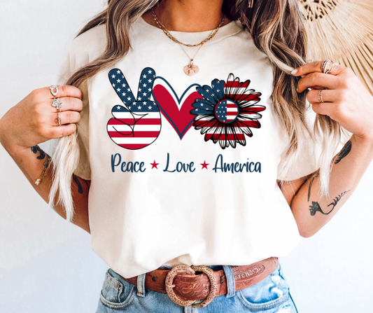 Peace Love America Tee