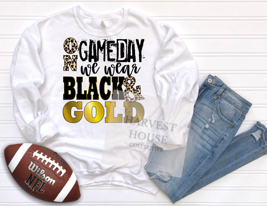 On Gameday We Wear Black And Gold Shirt