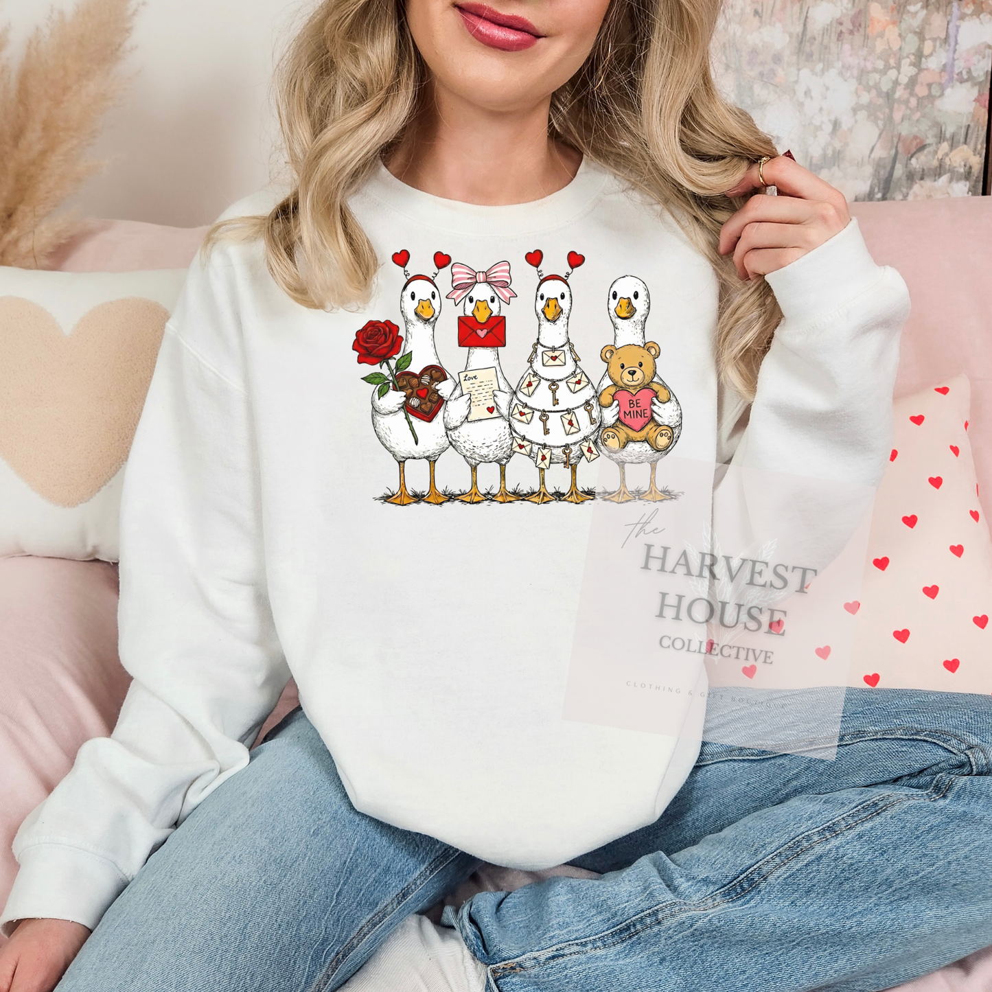 Valentine's Day Geese Crewneck & Hoodie