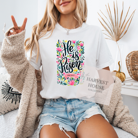 He Is Risen Tee