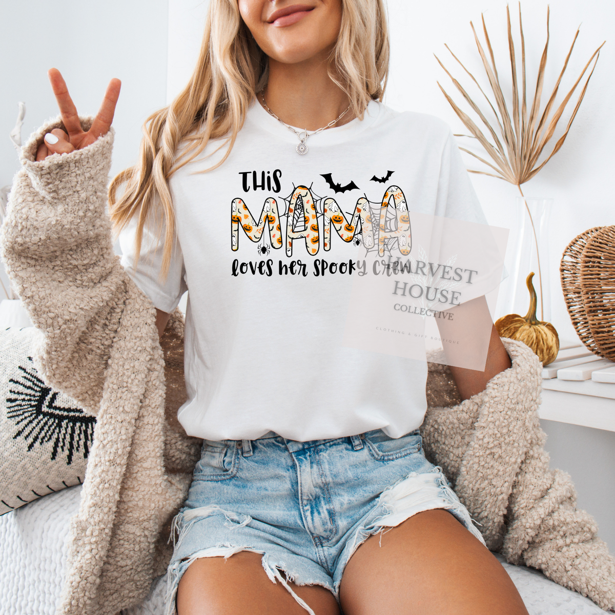 This Mama Loves Her Spooky Crew Tee