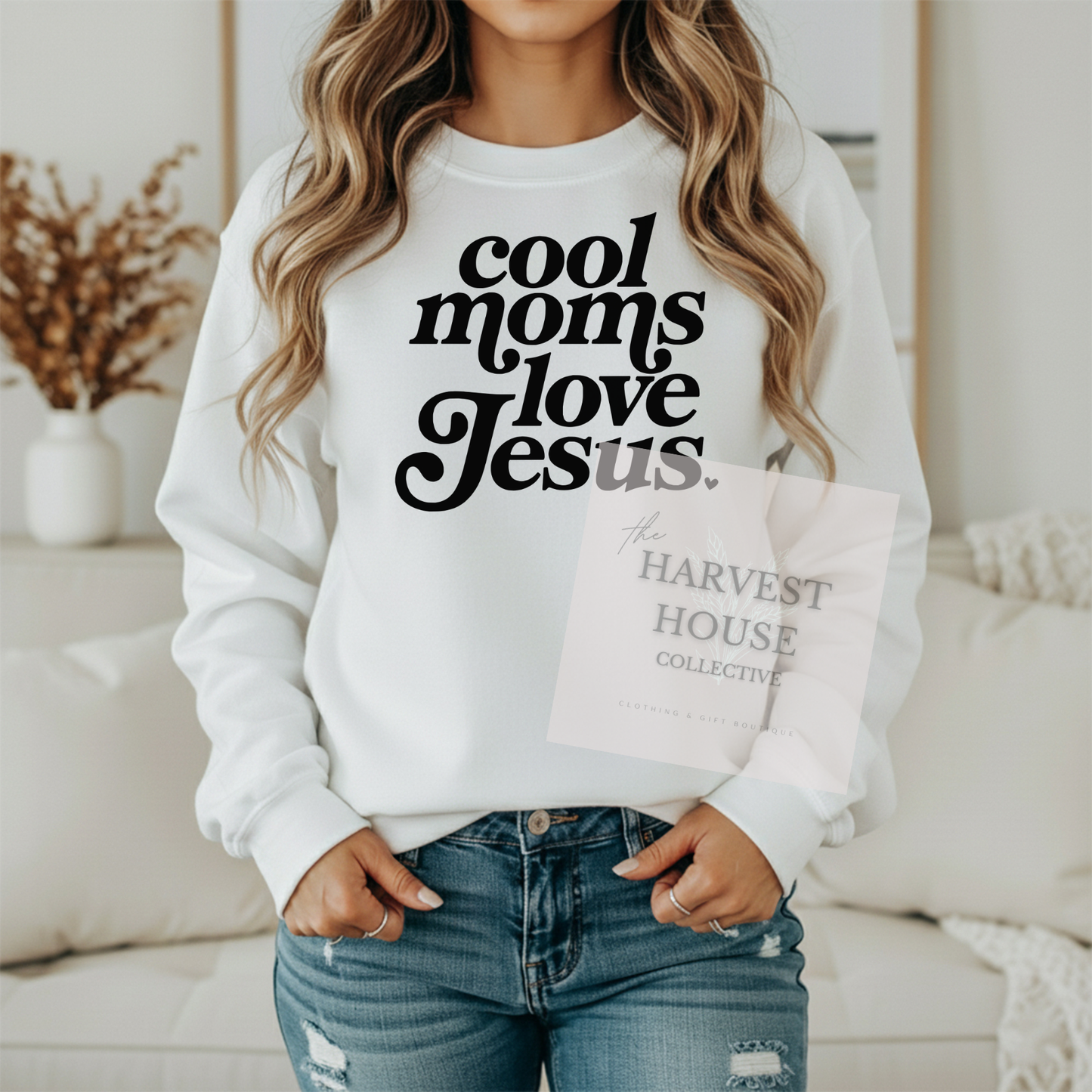 Cool Moms Love Jesus Gildan Crewneck & Hoodie