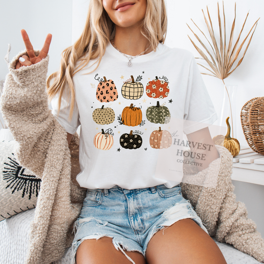 Boho Pumpkins Bella Canvas Tee