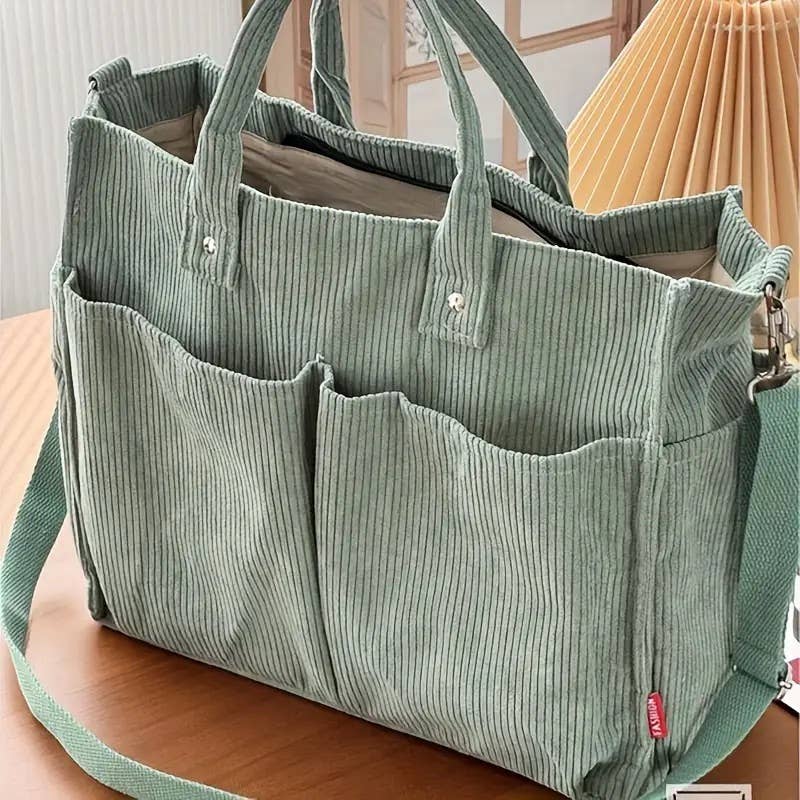 Fall Corduroy Tote Bags