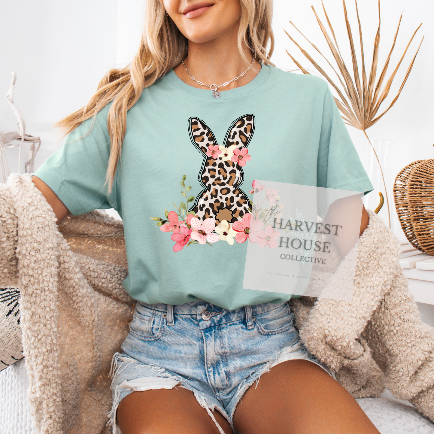 Leopard Easter Bunny Tee