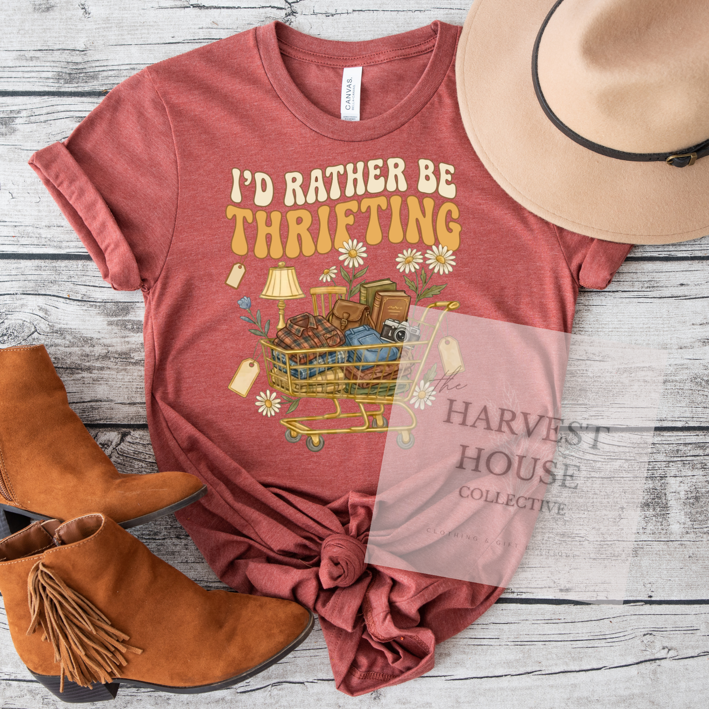 I'd Rather Be Thrifting Bella Canvas Tee