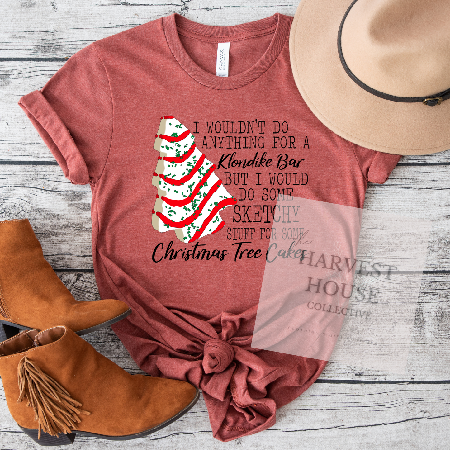 Christmas Tree Cake Bella Canvas Tee