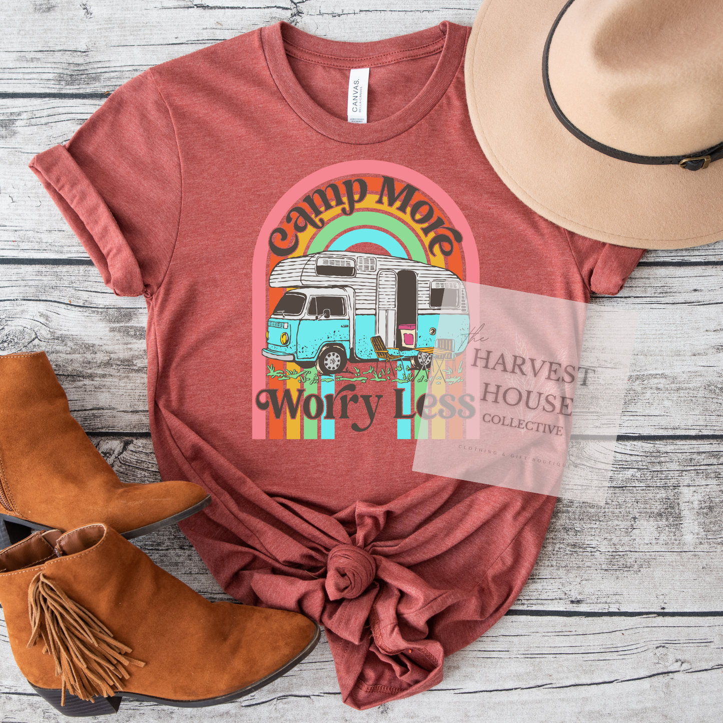 Camp More Worry Less Bella Canvas Tee