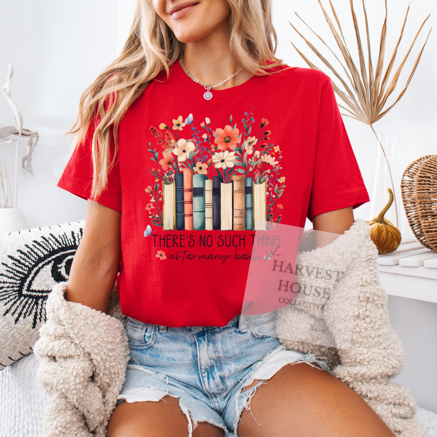 There's No Such Thing As Too Many Books Tee