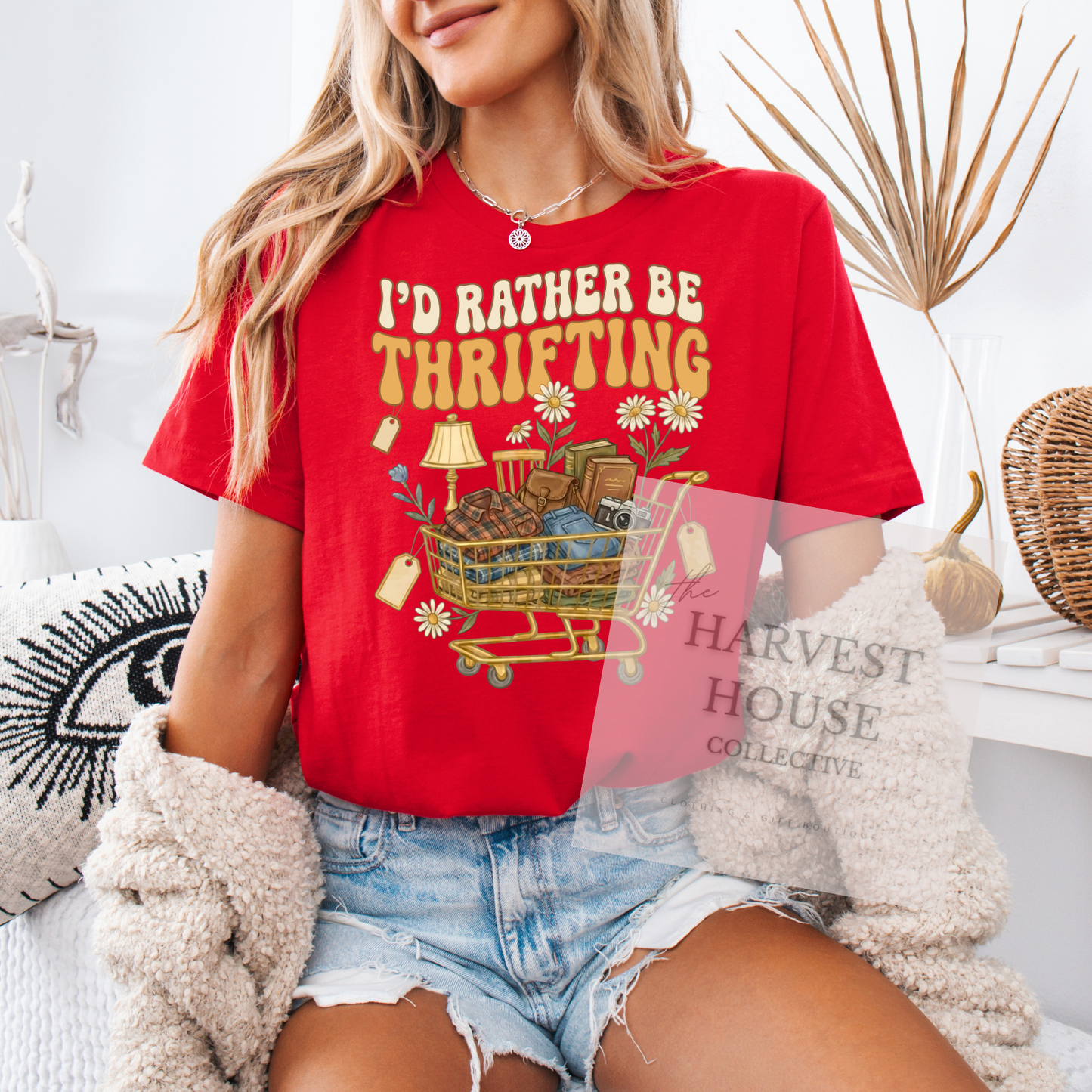I'd Rather Be Thrifting Bella Canvas Tee
