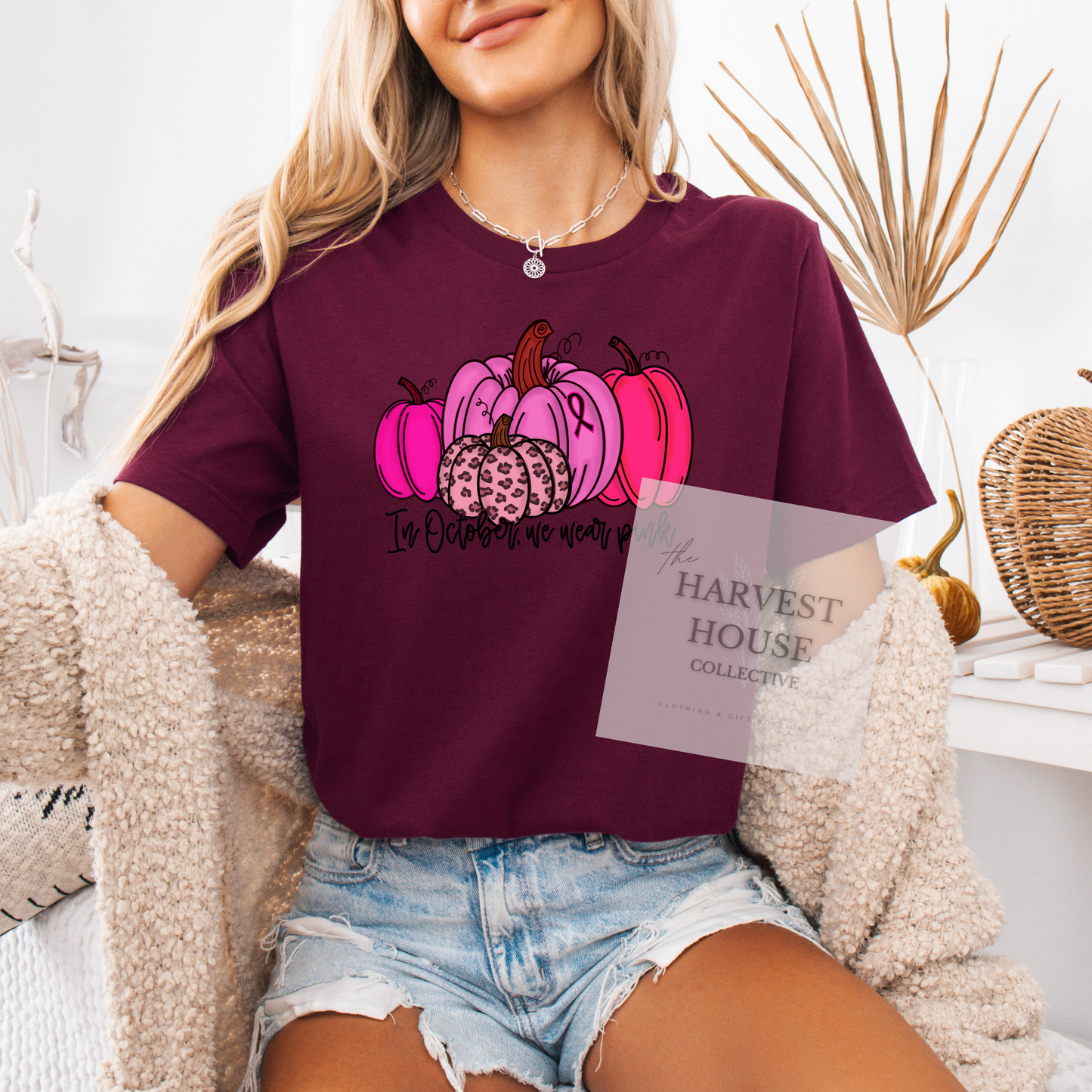 In October We Wear Pink Bella Canvas Tee