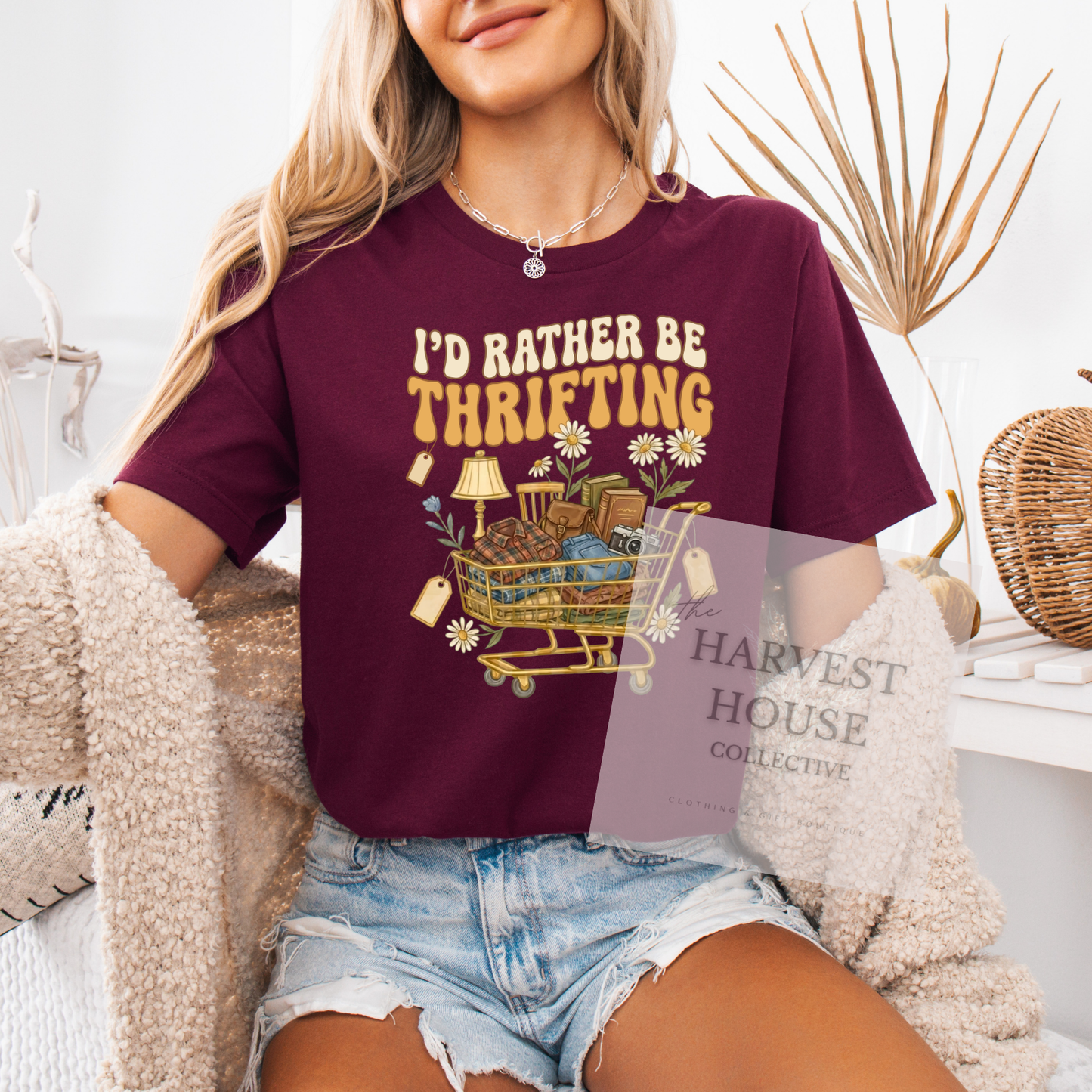 I'd Rather Be Thrifting Bella Canvas Tee