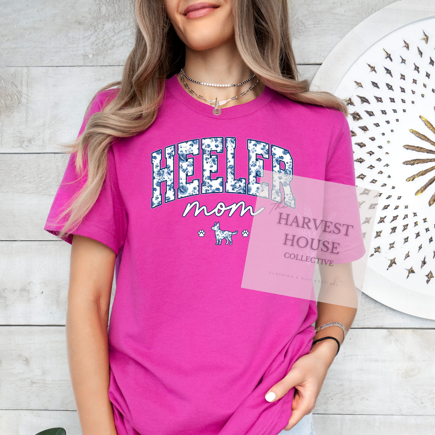 Floral Heeler Mom Shirt