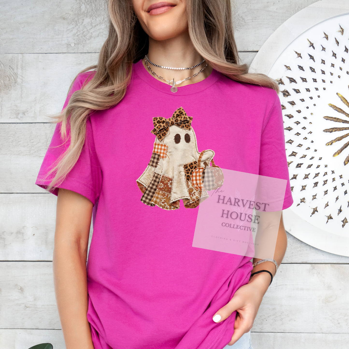 Patchwork Ghostie Bella Canvas Tee