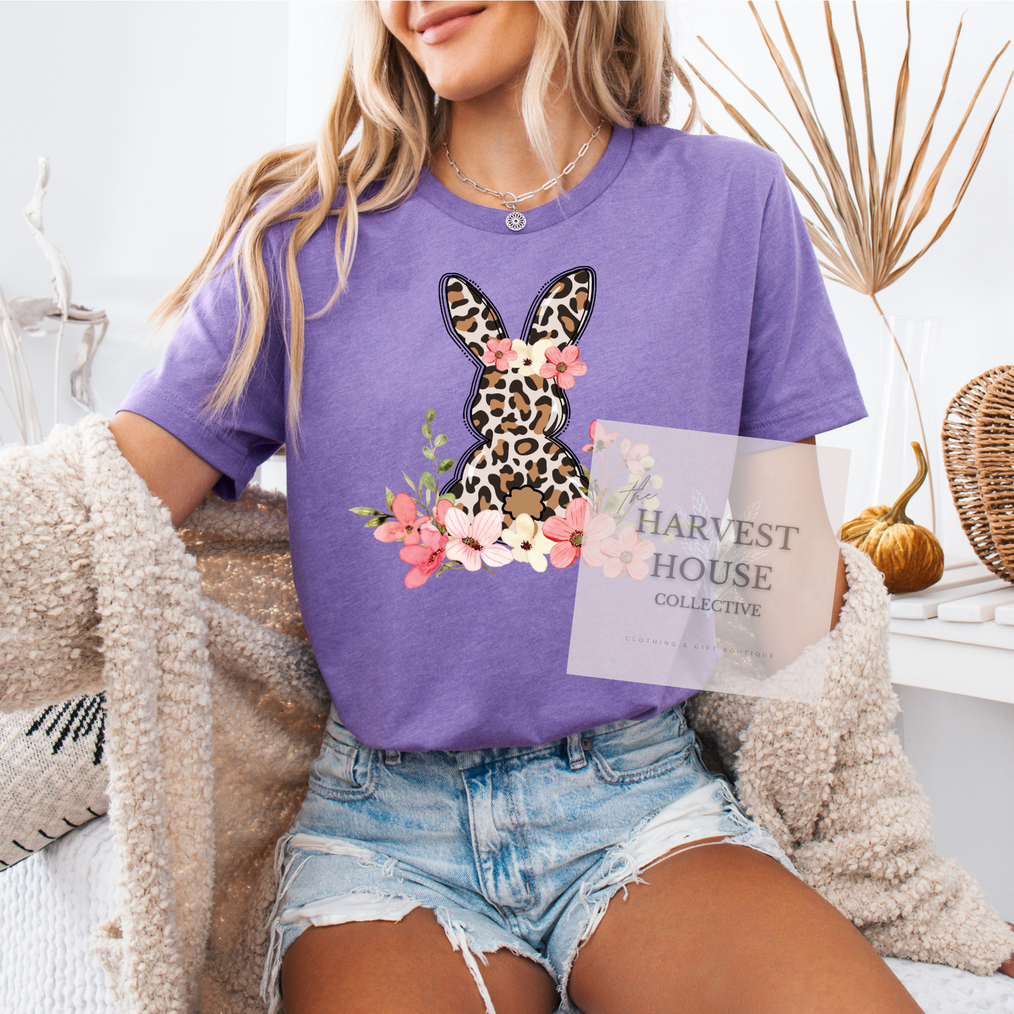 Leopard Easter Bunny Tee