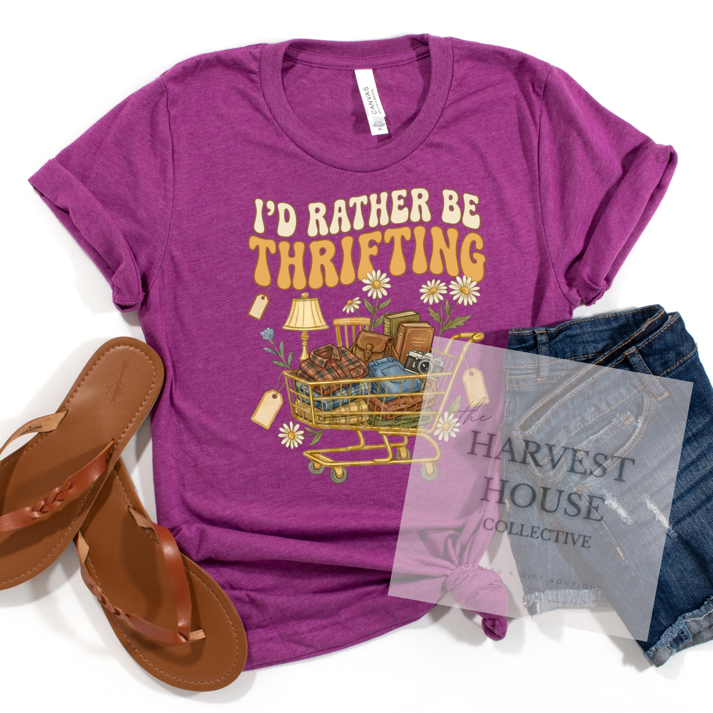 I'd Rather Be Thrifting Bella Canvas Tee