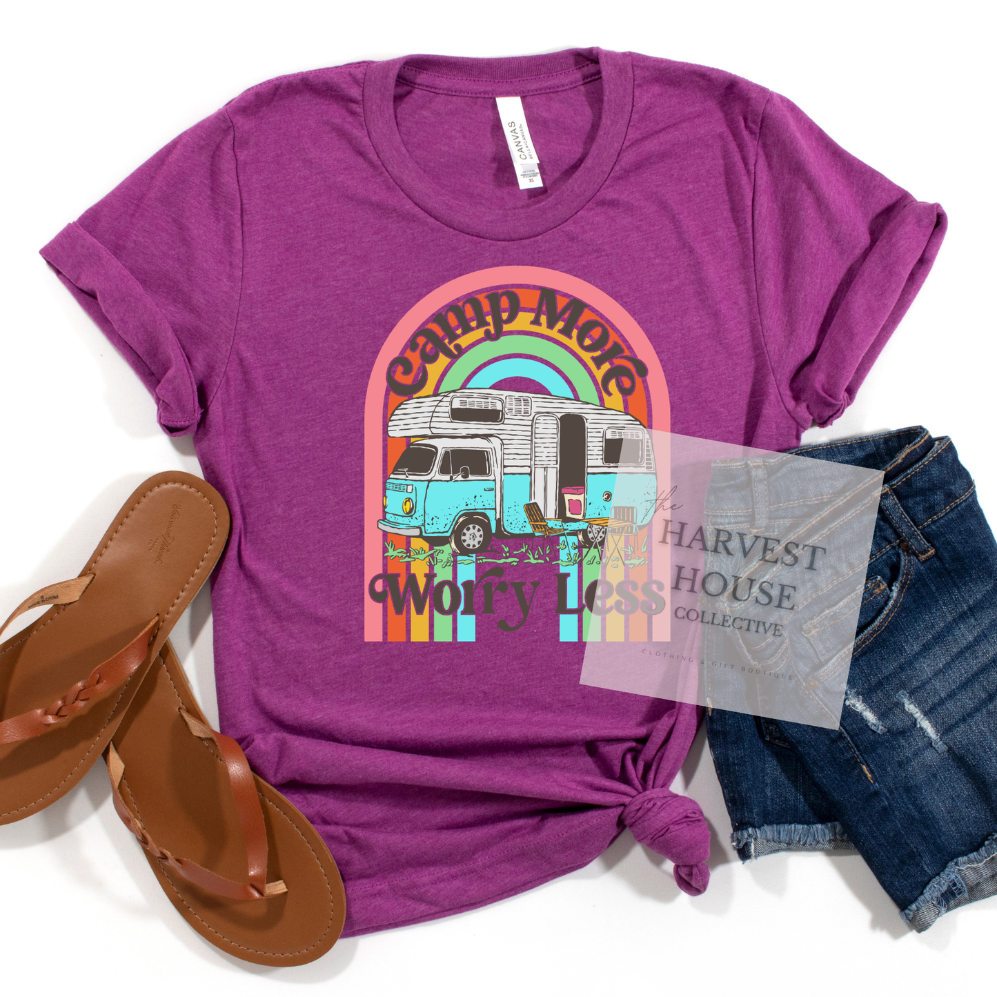 Camp More Worry Less Bella Canvas Tee