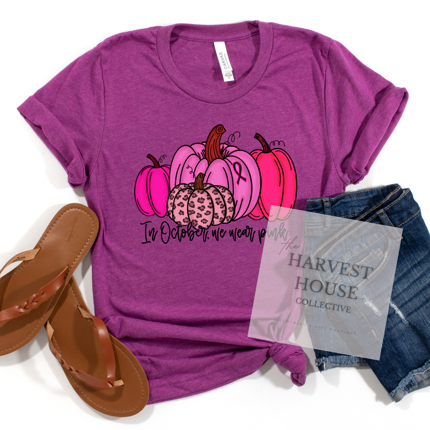 In October We Wear Pink Bella Canvas Tee