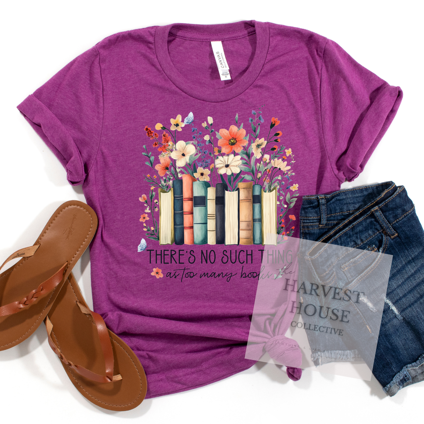There's No Such Thing As Too Many Books Tee