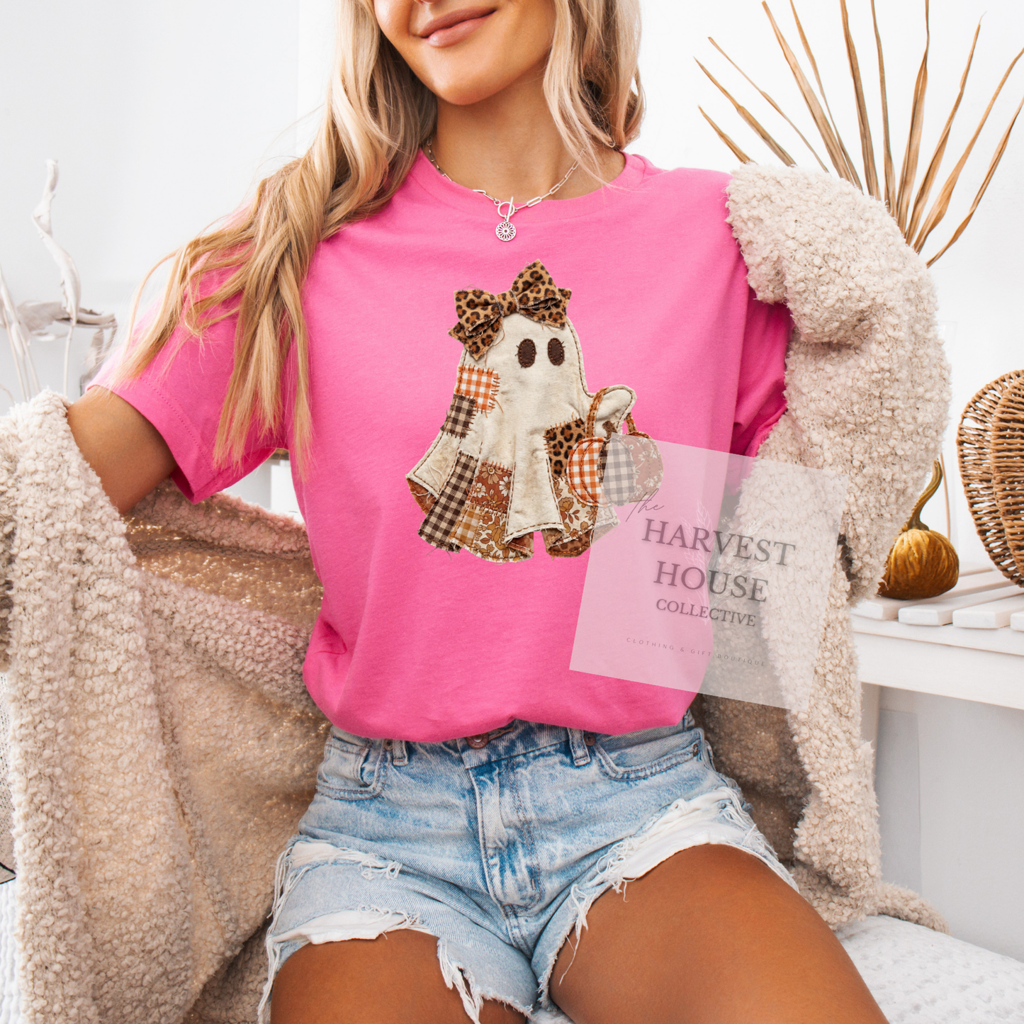 Patchwork Ghostie Bella Canvas Tee