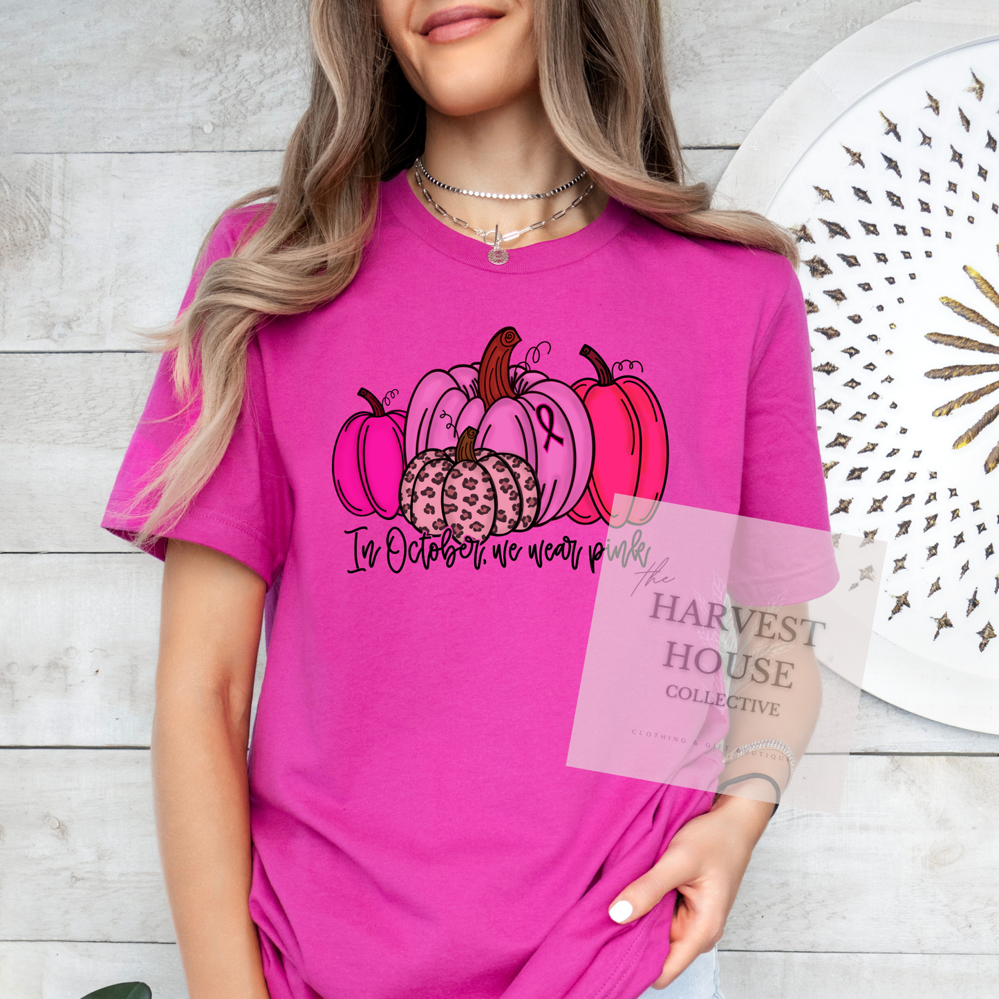 In October We Wear Pink Bella Canvas Tee