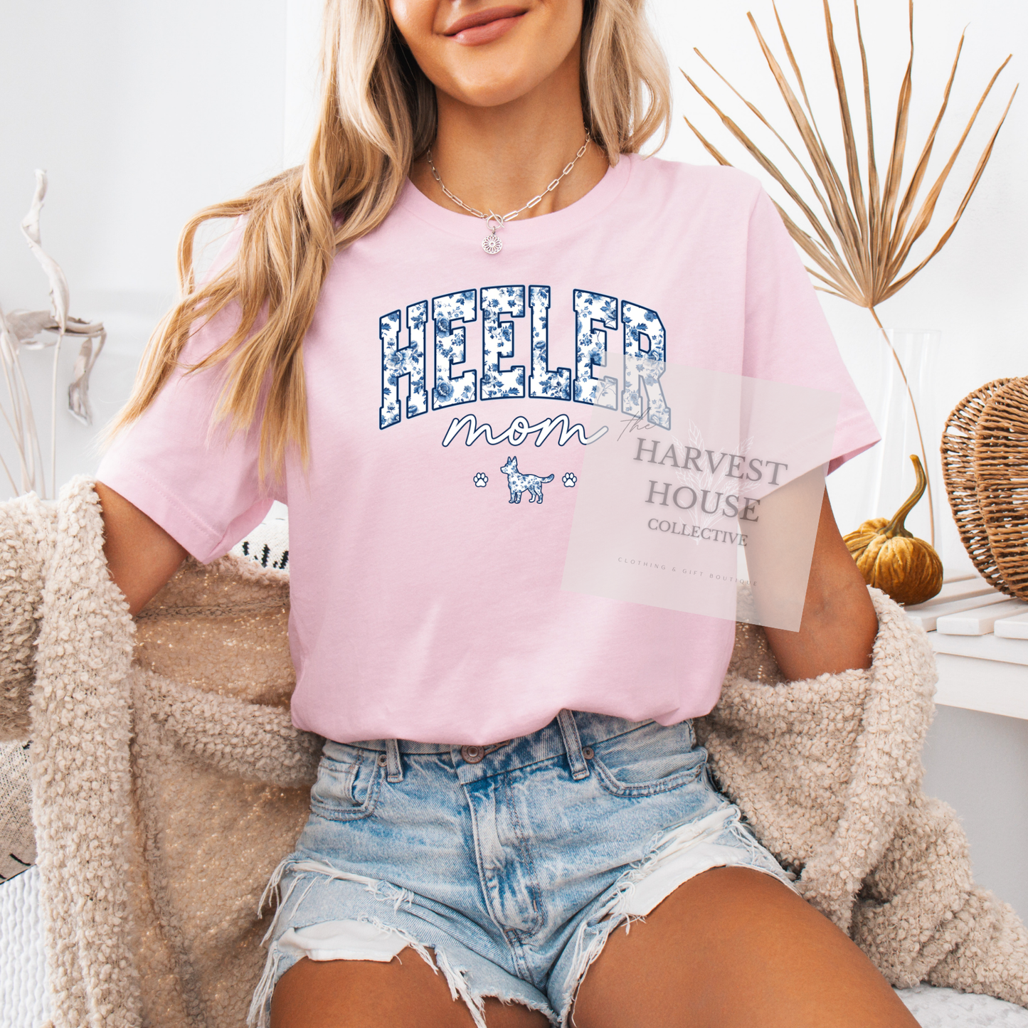 Floral Heeler Mom Shirt
