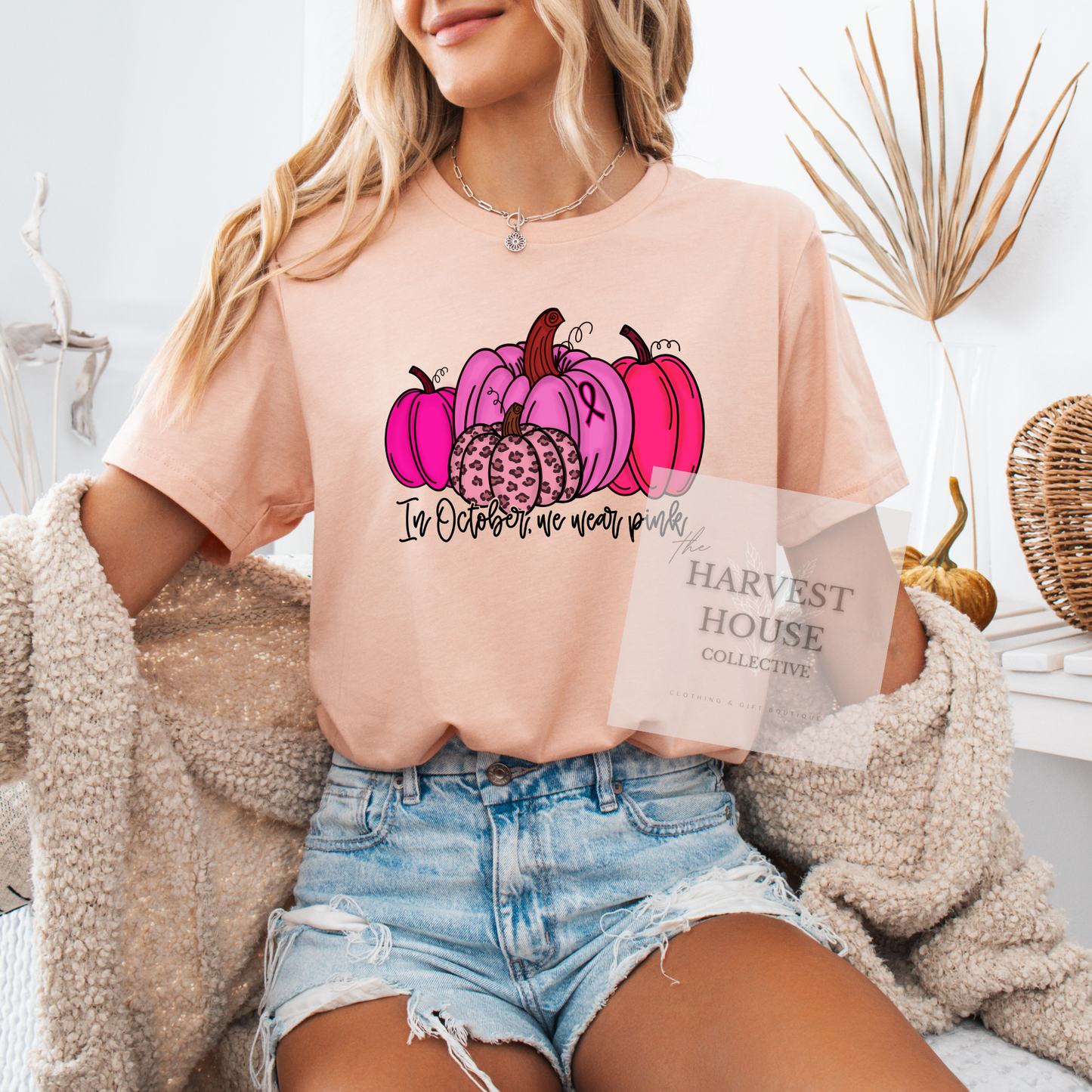 In October We Wear Pink Bella Canvas Tee