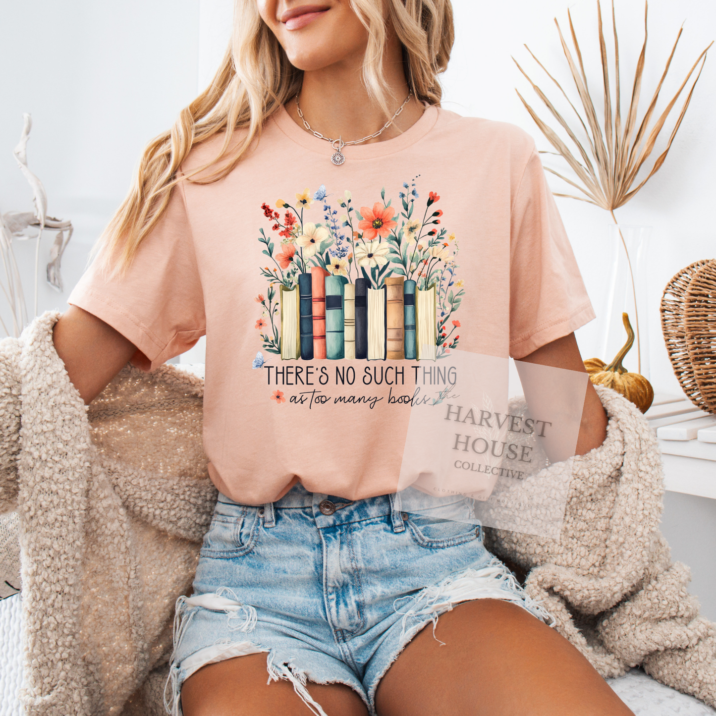 There's No Such Thing As Too Many Books Tee
