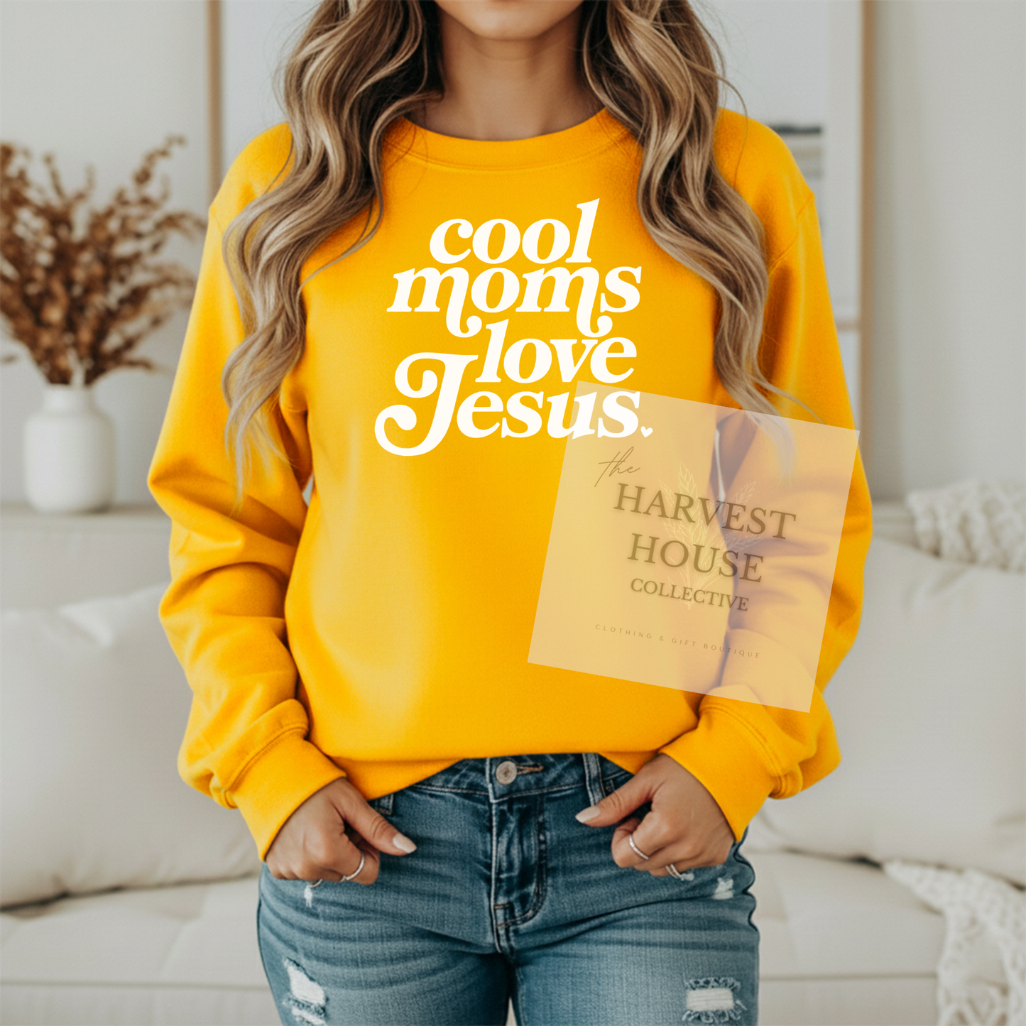 Cool Moms Love Jesus Gildan Crewneck & Hoodie