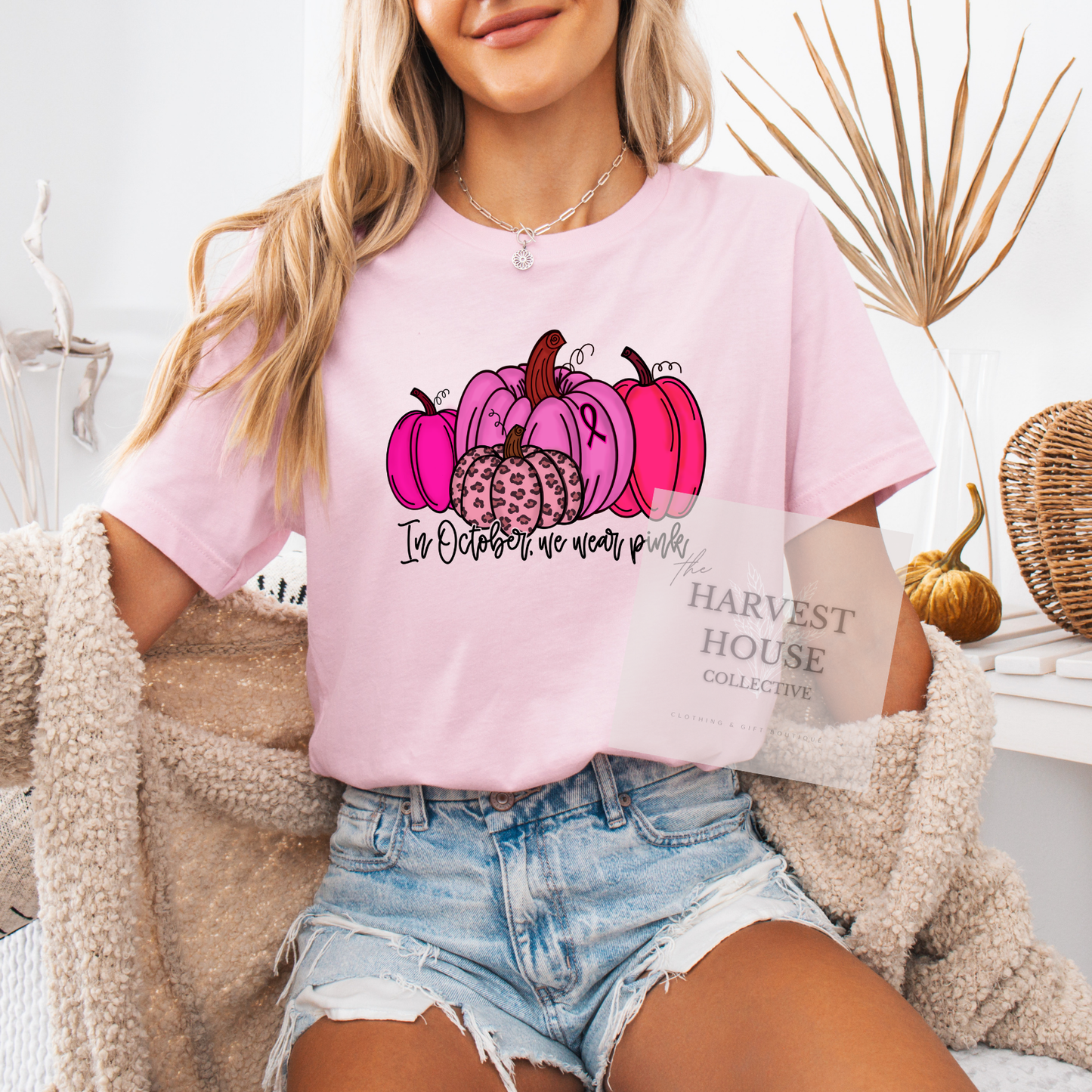 In October We Wear Pink Bella Canvas Tee