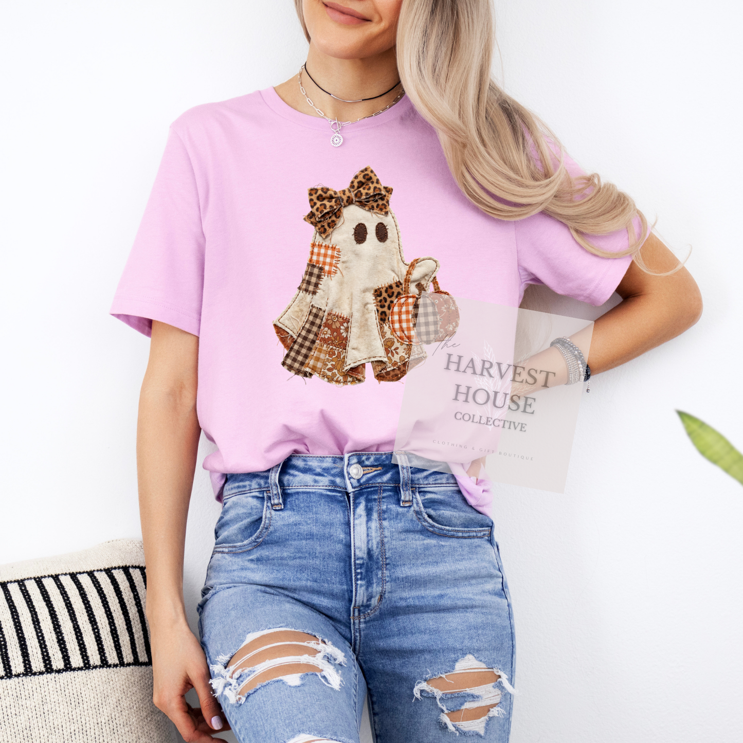 Patchwork Ghostie Bella Canvas Tee