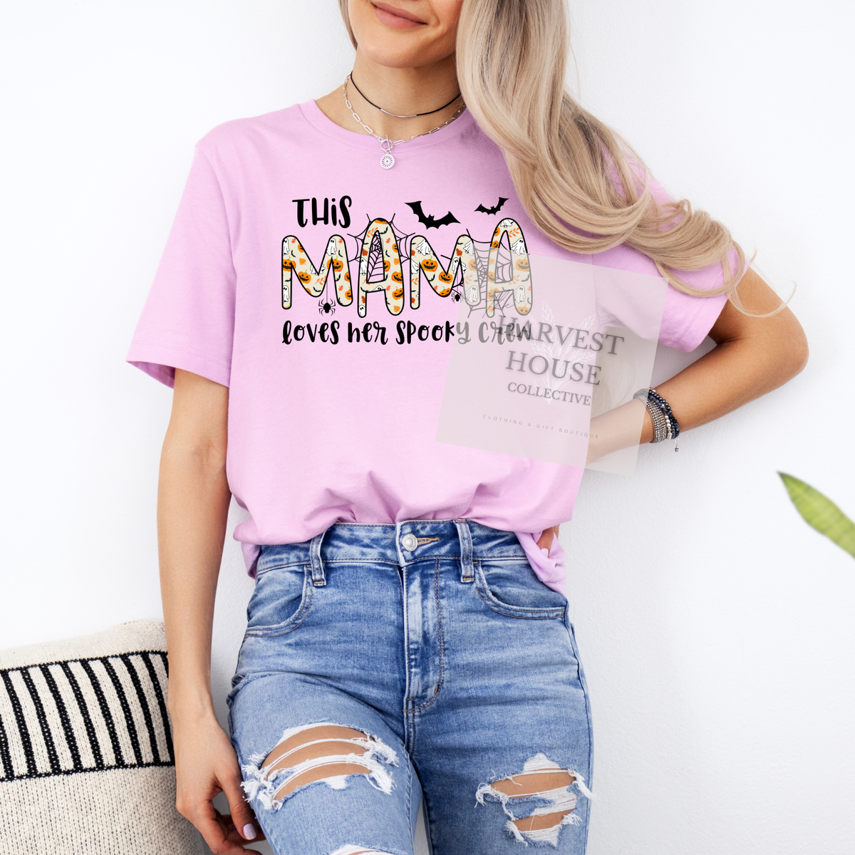This Mama Loves Her Spooky Crew Tee