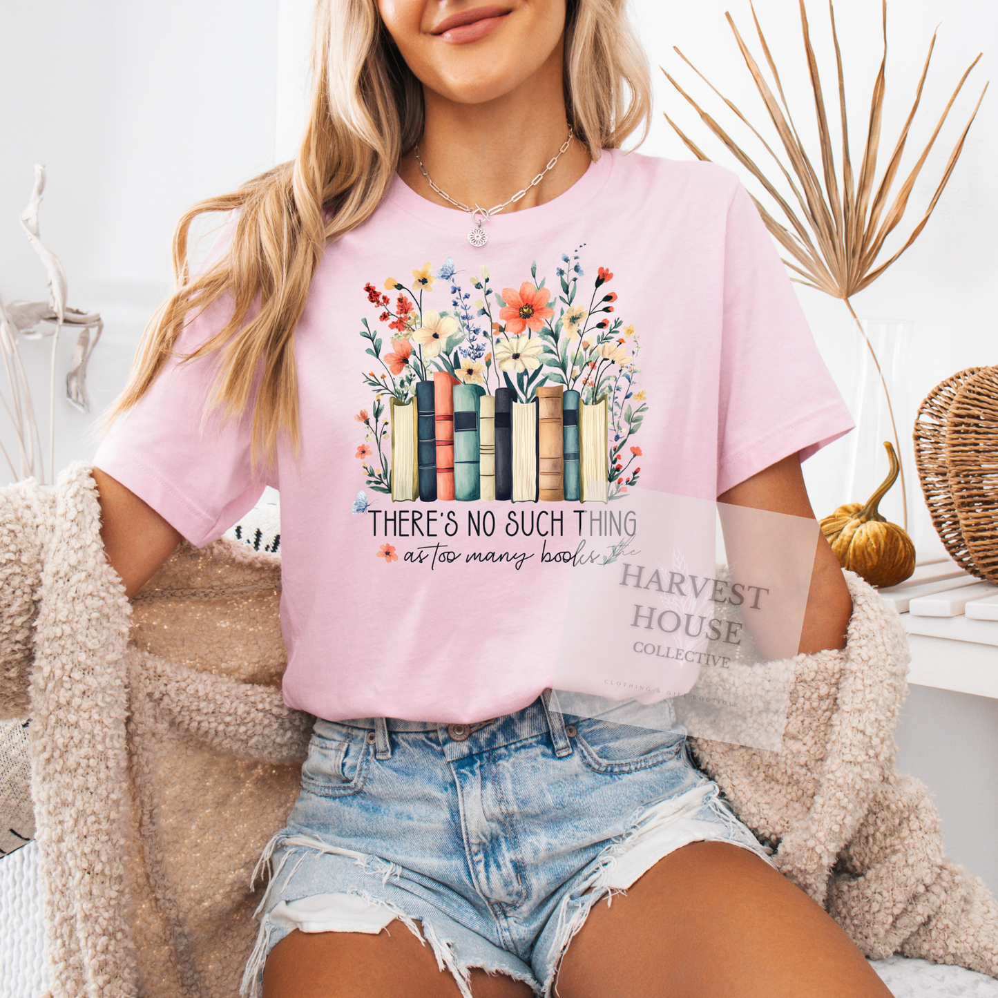 There's No Such Thing As Too Many Books Tee