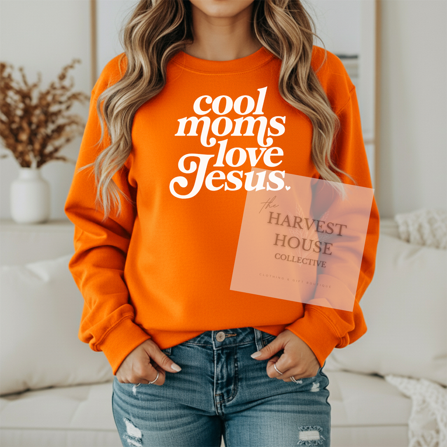 Cool Moms Love Jesus Gildan Crewneck & Hoodie